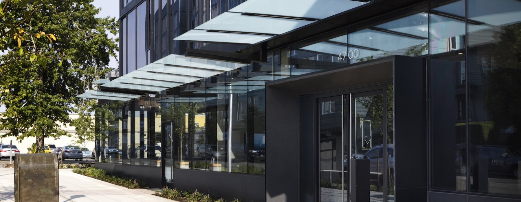 a building with glass windows